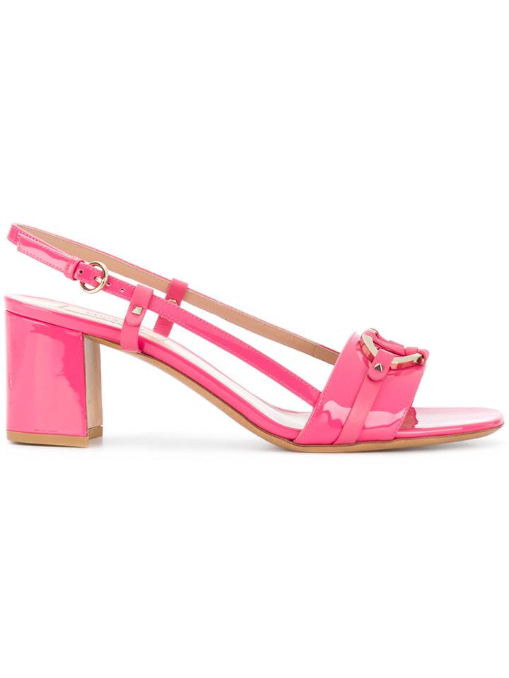 Valentino Valentino Garavani V-rivet Sandals - Pink & Purple