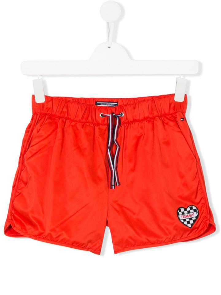 Tommy Hilfiger Junior Teen Logo Patch Shorts - Red
