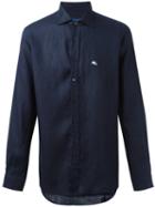 Etro Tom Shirt, Men's, Size: Large, Blue, Linen/flax
