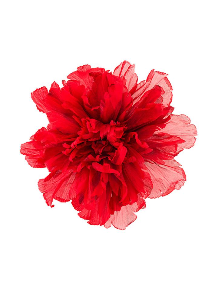 Gucci Oversized Flower Corsage Brooch - Red