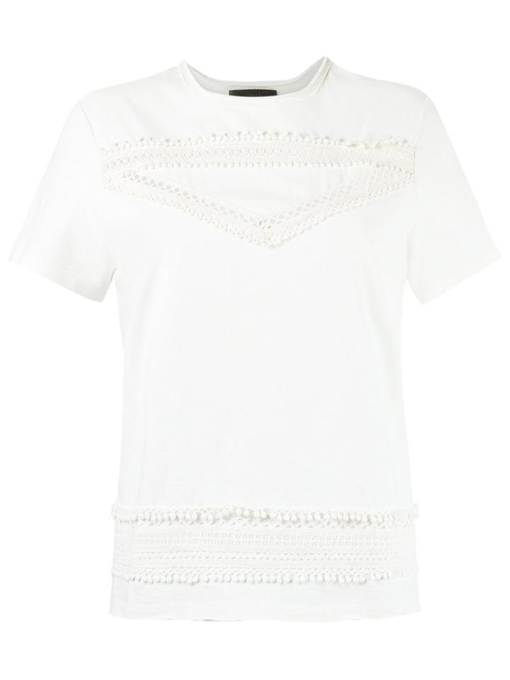 Talie Nk Lace Inserts Top, Women's, Size: P, White, Cotton