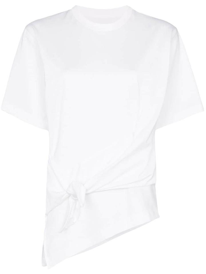 Marques'almeida Knot Detail Asymmetric T-shirt - White