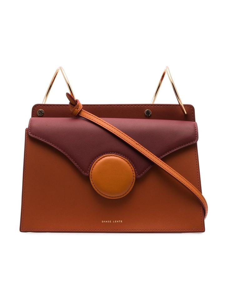 Danse Lente Orange And Brown Phoebe Leather Shoulder Bag