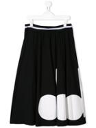 Diadora Junior Teen Logo Print Flared Skirt - Black