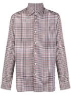Kiton Plaid Button Shirt - Brown