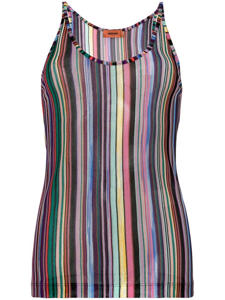 Missoni Spaghetti Straps Fitted Top - Multicolour