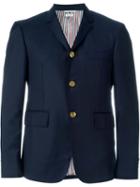 Thom Browne Three Button Blazer, Men's, Size: 4, Blue, Polyester/cupro/wool