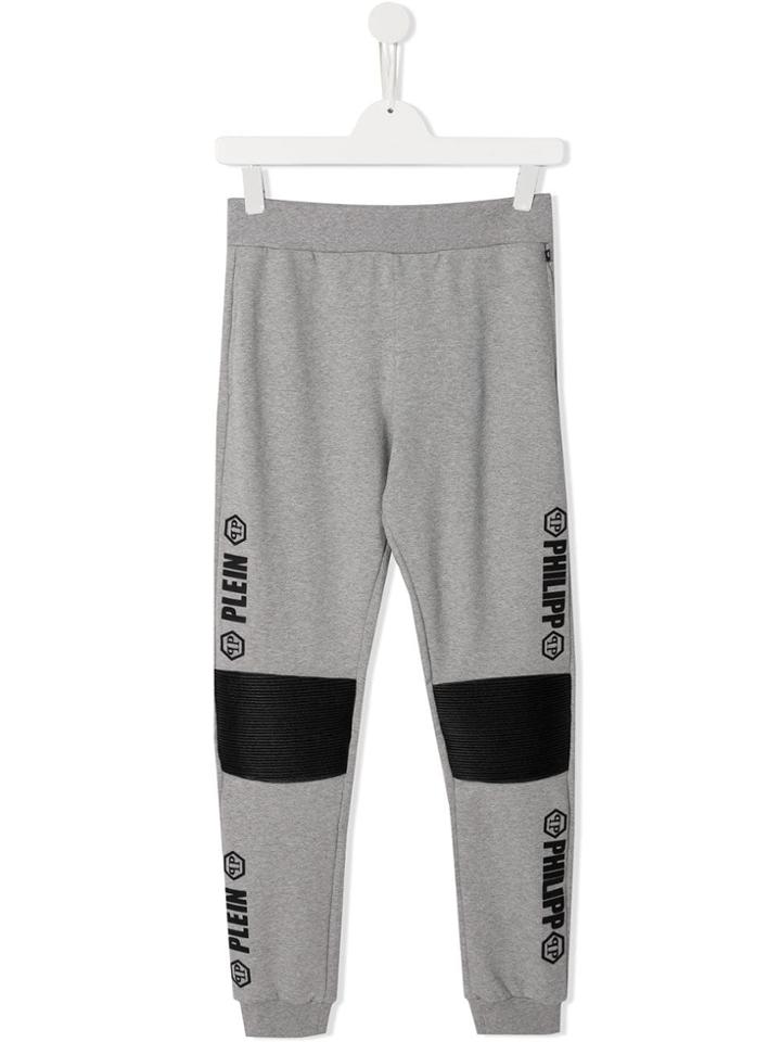 Philipp Plein Junior Logo Statement Jogging Trousers - Grey