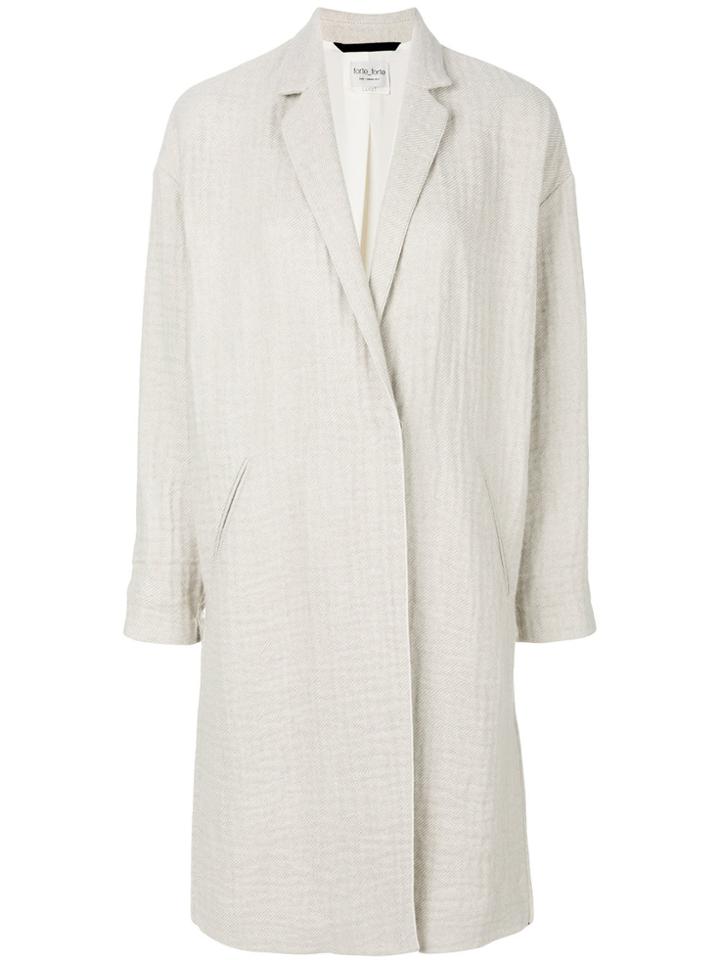 Forte Forte Single Breasted Coat - Nude & Neutrals