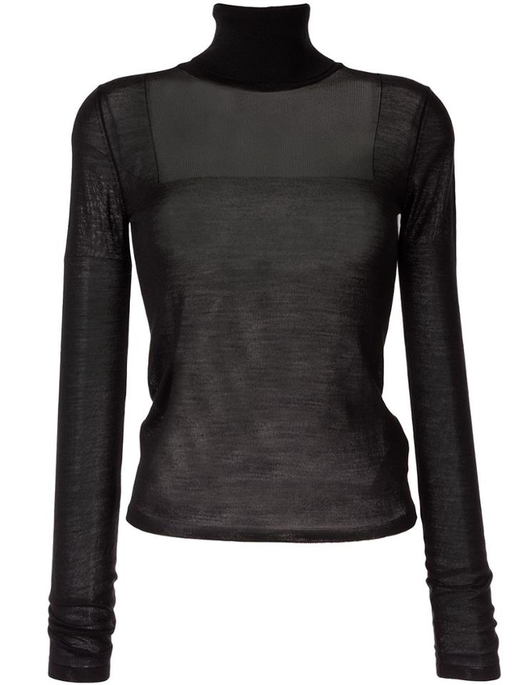 Nº21 Sheer Knitted Top - Black