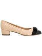 Salvatore Ferragamo Quilted Two-tone Pumps - Neutrals