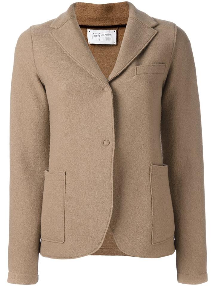 Harris Wharf London Single Breasted Fitted Jacket, Women's, Size: 46, Nude/neutrals, Virgin Wool