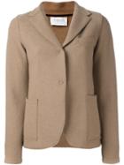 Harris Wharf London Single Breasted Fitted Jacket, Women's, Size: 46, Nude/neutrals, Virgin Wool