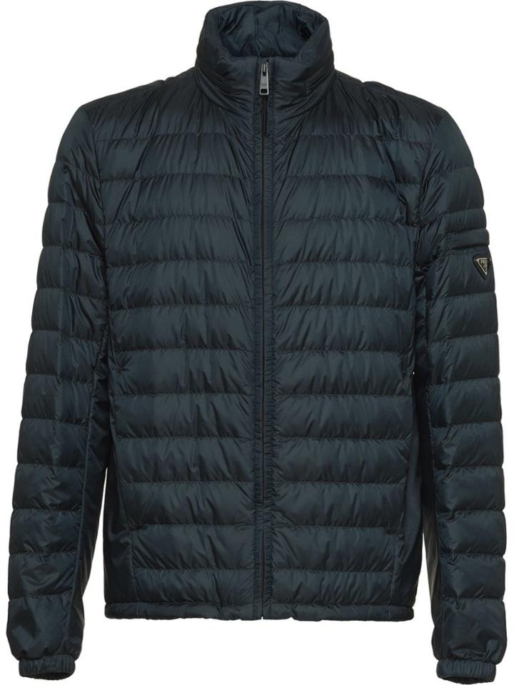 Prada Technical Eggshell Puffer Jacket - Blue
