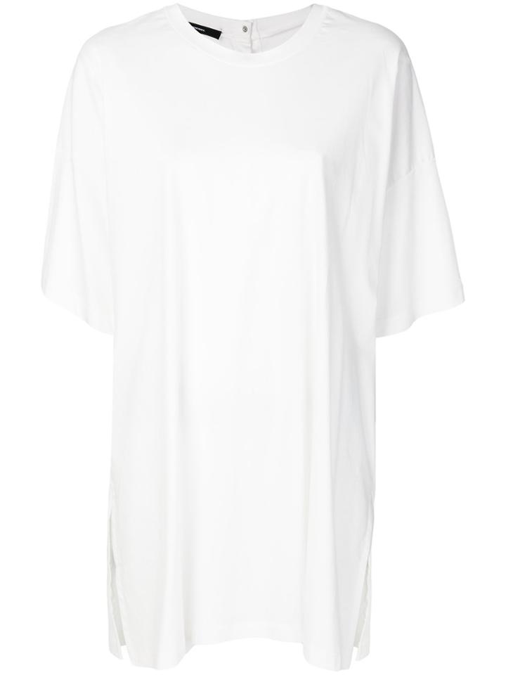 Diesel Oversized Button Back T-shirt - White