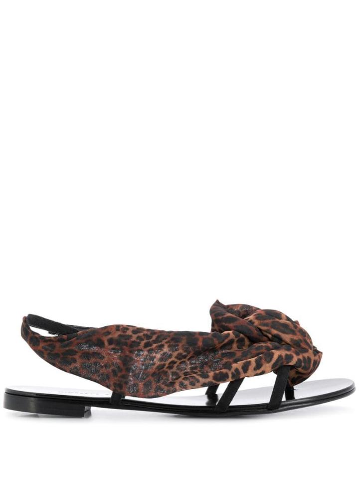 Giuseppe Zanotti Milonga Leopard Sandals - Black