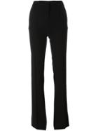 Versace Flared Trousers, Women's, Size: 44, Black, Silk/rayon/spandex/elastane