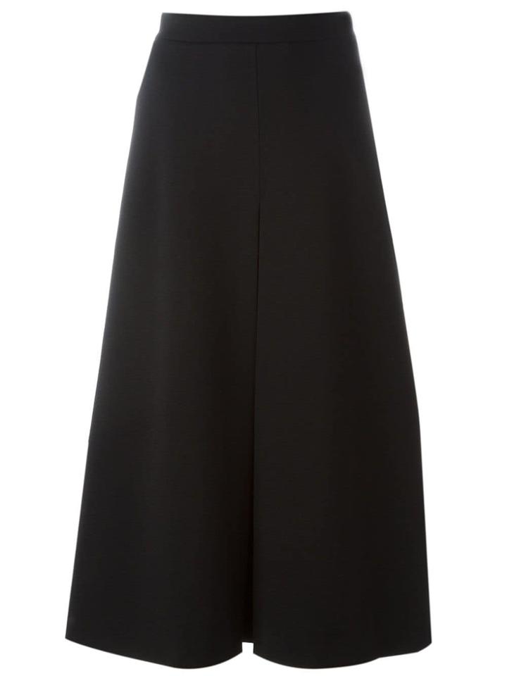 Saint Laurent Front Pleat Skirt - Black