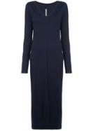 Raquel Allegra Sueded Jersey Ls Dress - Blue