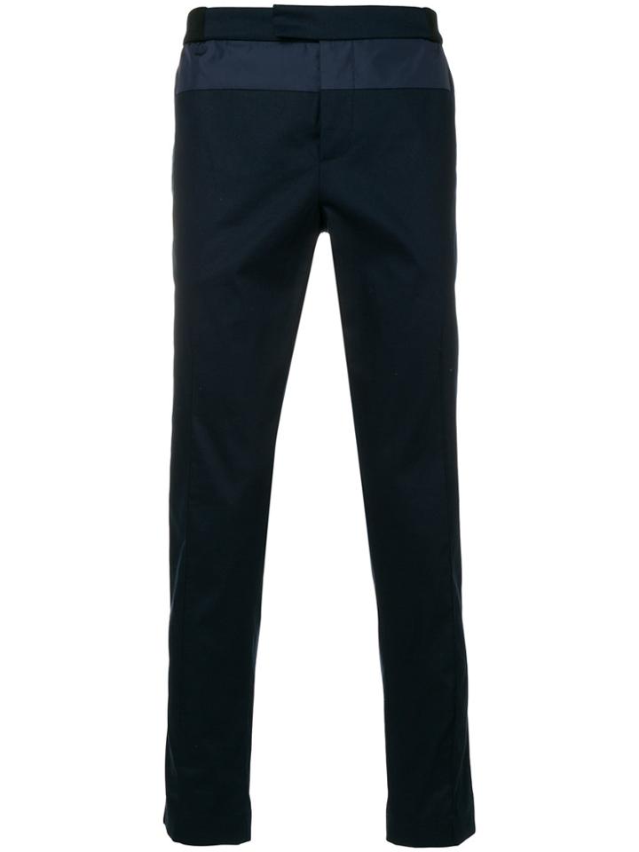 Les Hommes Urban Panelled Straight-leg Trousers - Blue