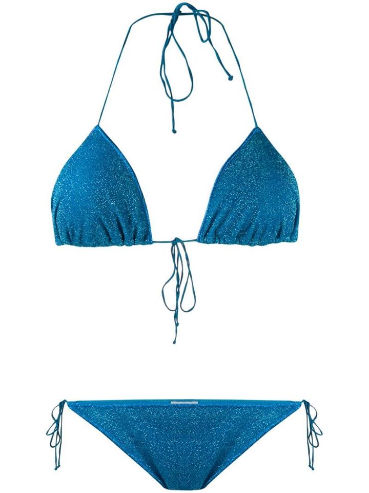 Oseree Oséree X Gente Roma Lamé Bikini - Blue