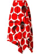 Stella Mccartney Circle Print Skirt, Women's, Size: 42, White, Silk