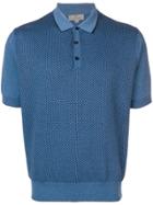 Canali Dotted Polo Shirt - Blue