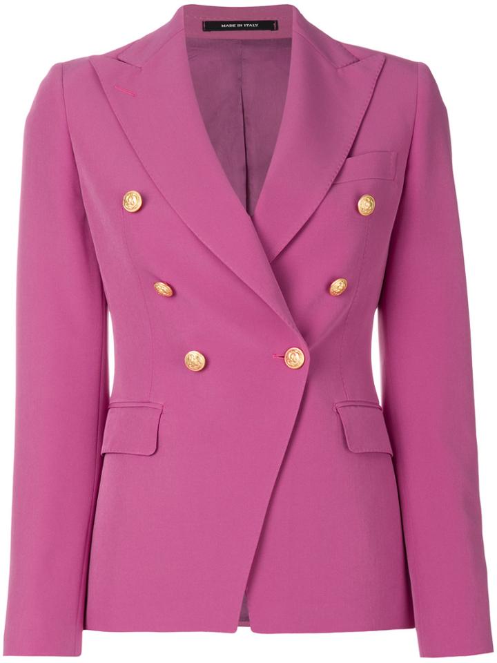Tagliatore Double Breasted Jacket - Pink & Purple