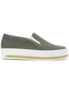 Mr & Mrs Italy Slip-on Curb Chain Sneakers - Green