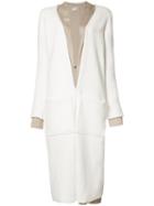 Sabine Luise Double Layer Coat, Women's, White, Rayon/cotton