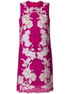 Dolce & Gabbana Lace Embroidered Mini Dress - Pink & Purple