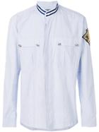 Balmain Patch Shield Shirt - Blue