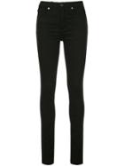 Veronica Beard Side Slit Skinny Jeans - Black
