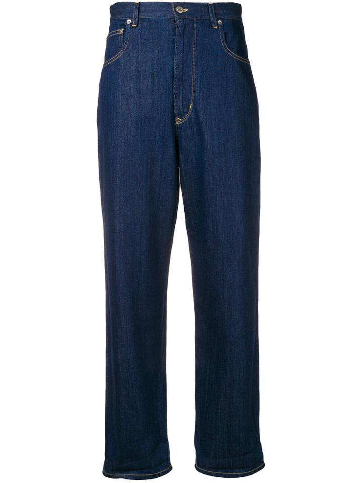 Golden Goose Deluxe Brand Cropped Denim Jeans - Blue