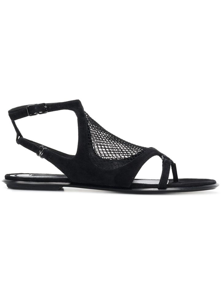 Alexander Wang Netted Panel Sandals - Black