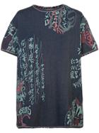 Yohji Yamamoto Stitch Neck T-shirt - Blue