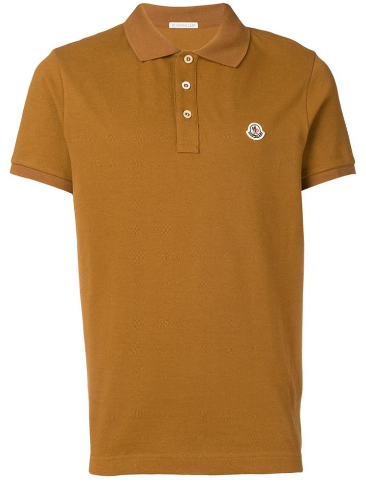 Moncler Logo Patch Polo Shirt - Brown