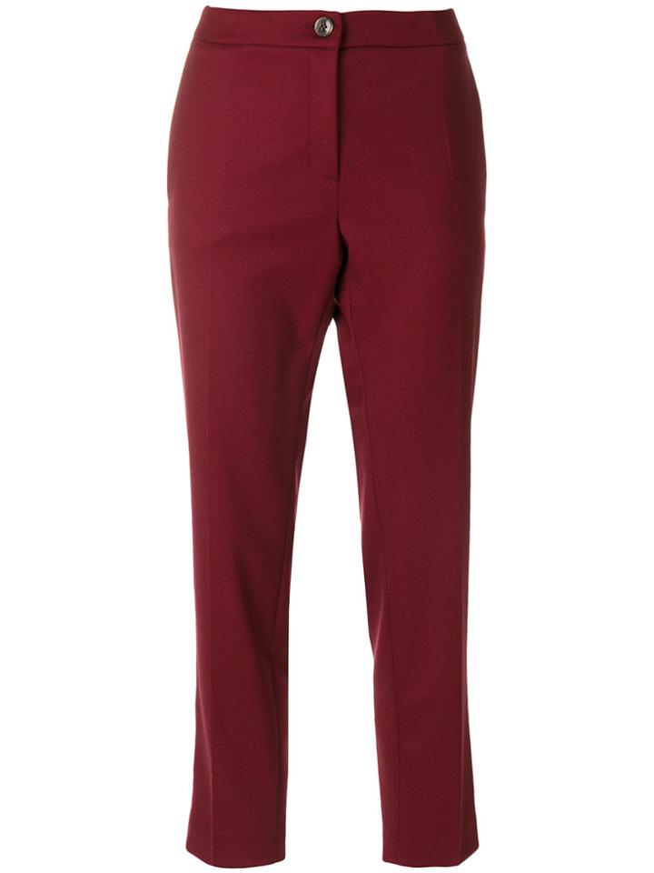 Erika Cavallini Fitted Cropped Trousers - Pink & Purple