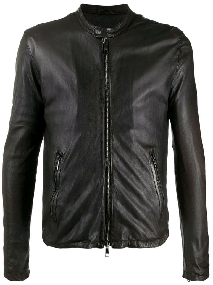 Giorgio Brato Fitted Moto Jacket - Brown