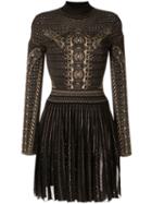 Roberto Cavalli Henna Jacquard Knit Dress - Black