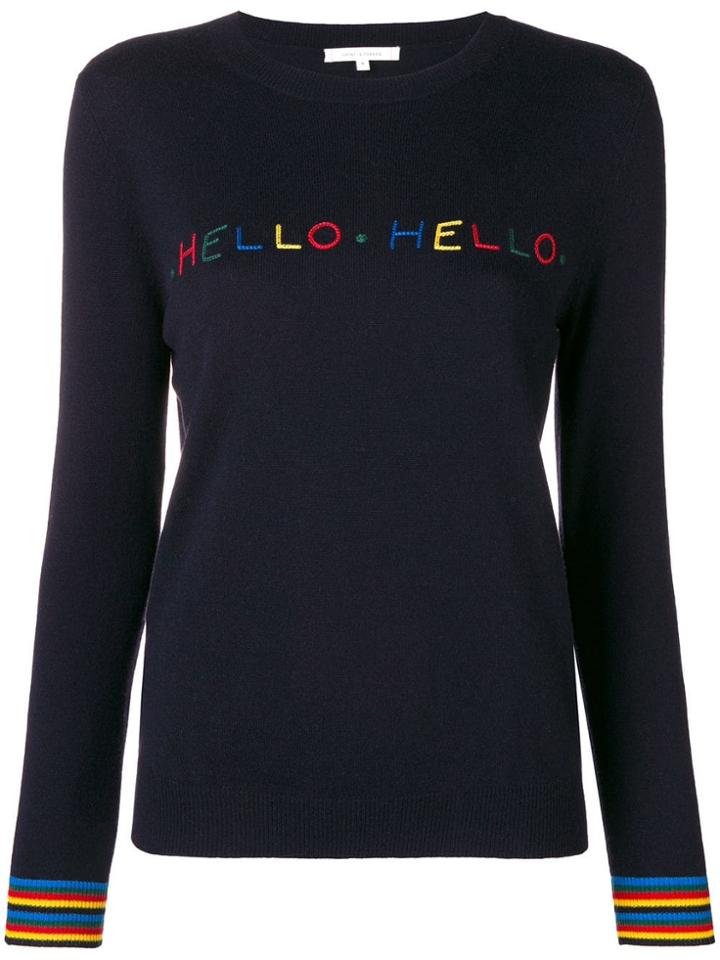 Chinti & Parker Slogan Fitted Sweater - Blue