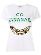 Natasha Zinko Go Bananas! Print T-shirt, Women's, Size: Small, White, Cotton/spandex/elastane
