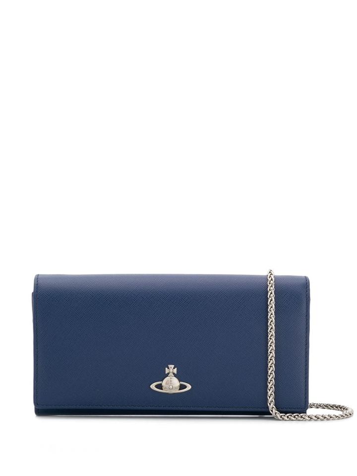 Vivienne Westwood Logo Plaque Chain Wallet - Blue