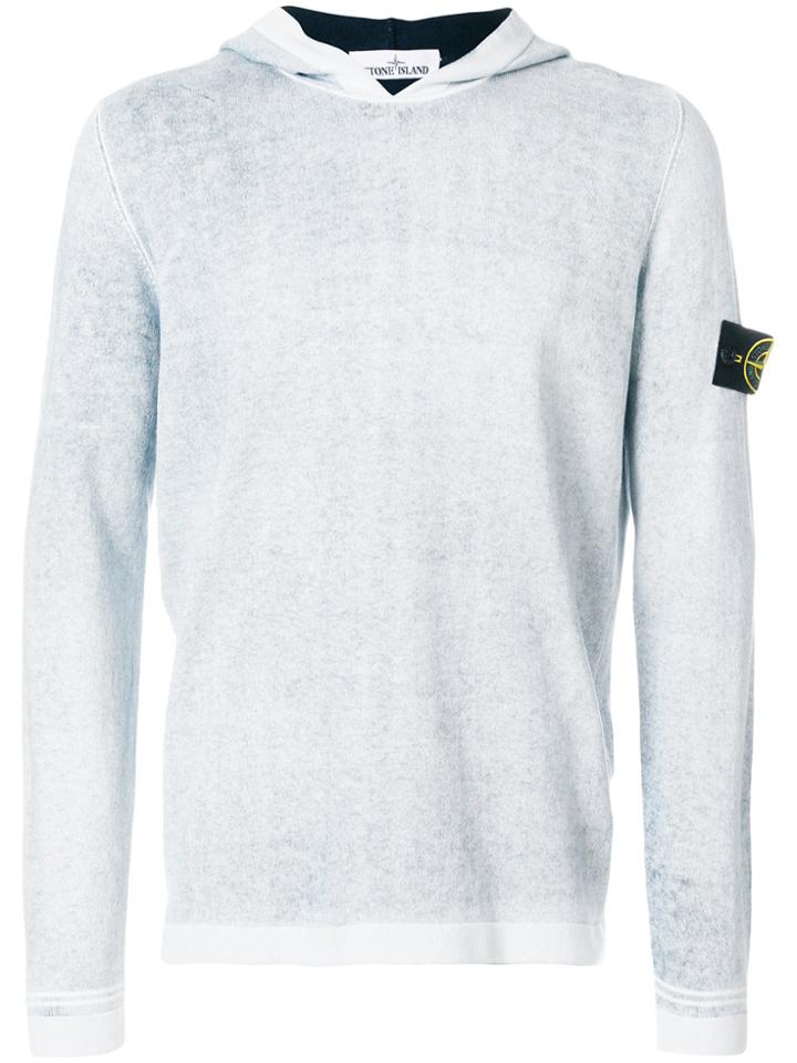 Stone Island Long-sleeve Hooded Sweater - Blue