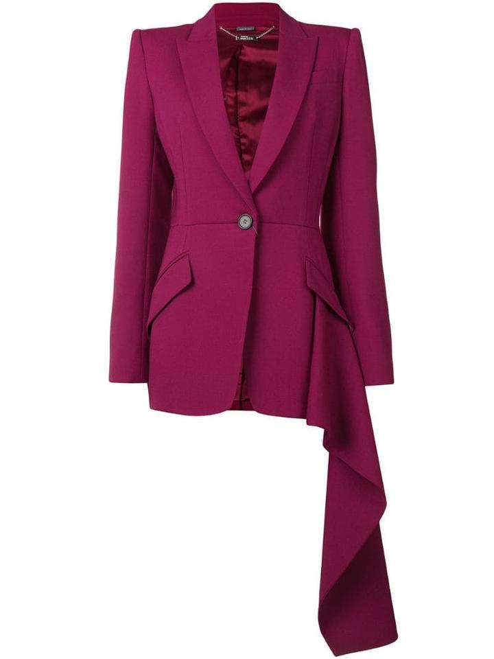 Alexander Mcqueen Asymmetric Hem Blazer - Pink