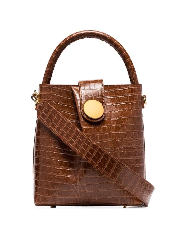 Elleme Buck Croc-effect Shoulder Bag - Brown