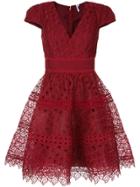 Copurs Lace Short Dress - Red