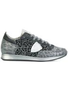 Philippe Model Leopard Print Trainers - Grey