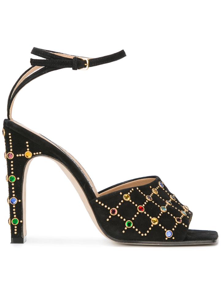Sergio Rossi Embellished Sandals - Black