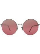 Burberry Mirrored Round Frame Sunglasses